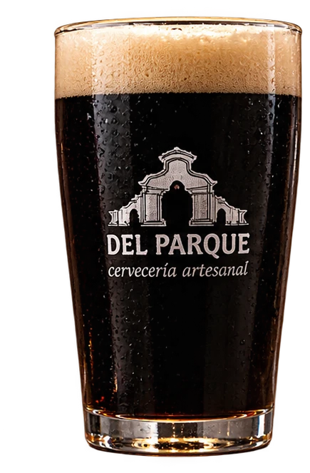 Vaso de cerveza oscura